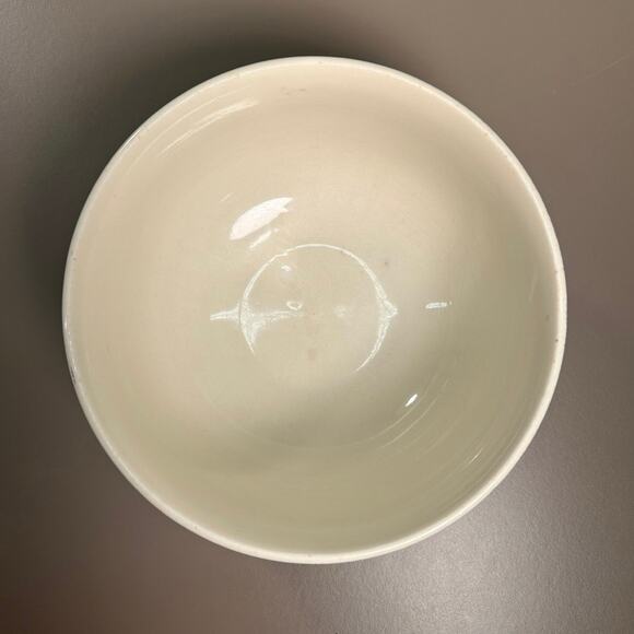 Hall’s 2 Qt Stoneware Bowl - Vintage Red & Black Poppy Design - 1940s Art Deco - Picture 6 of 7